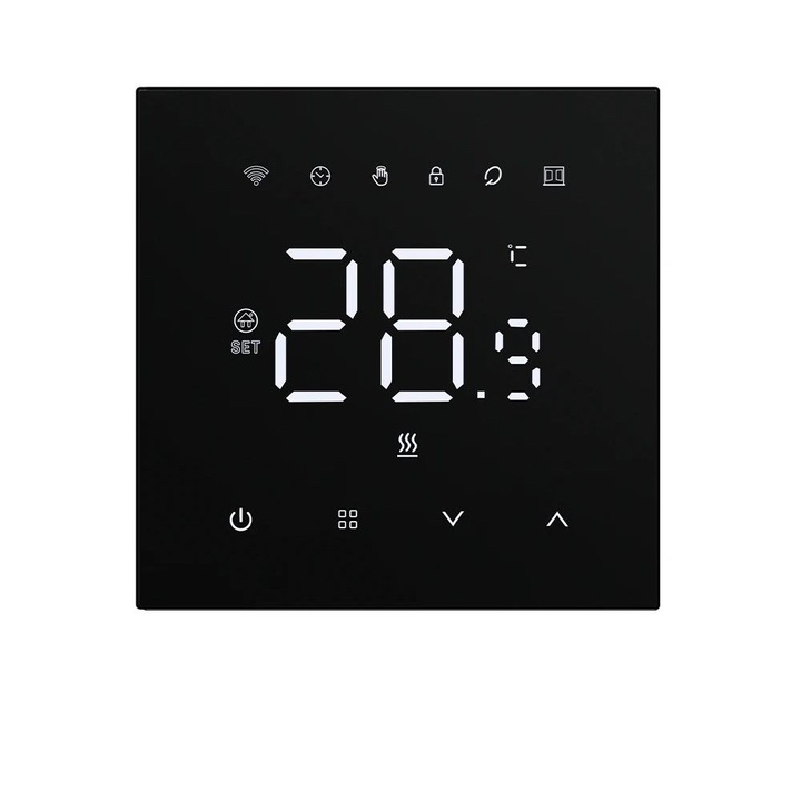 Termostat casa smart inteligent negru/black WT410-16A-W