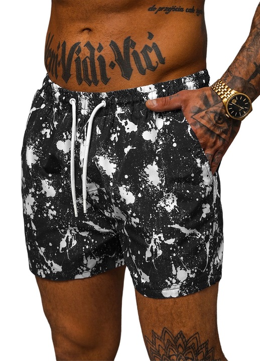 Pantaloni scurti de baie barbati OZONEE O/MTK3222, Negru