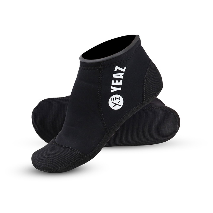 YEAZ, Sosete unisex din neopren pentru antrenament Neosock, Negru