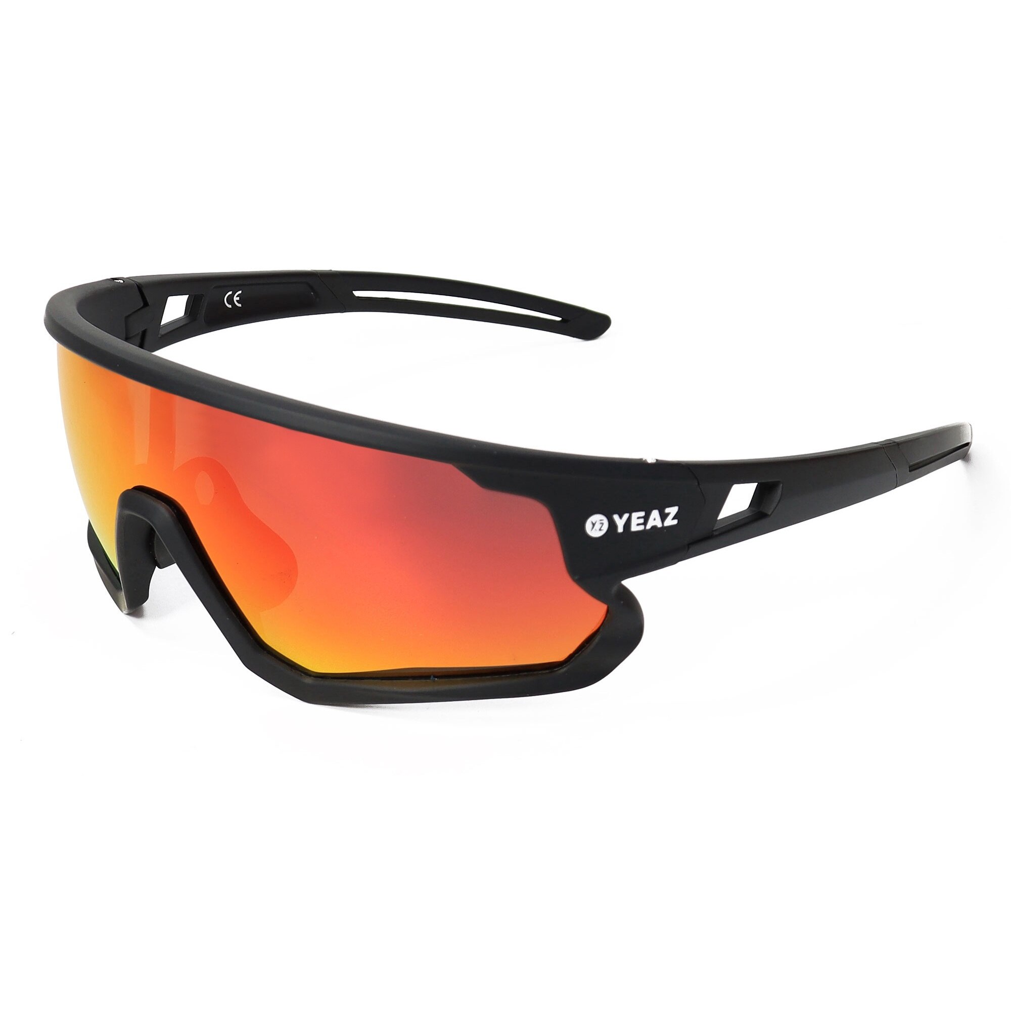 YEAZ, Ochelari de soare unisex polarizati Sunrise, Rosu