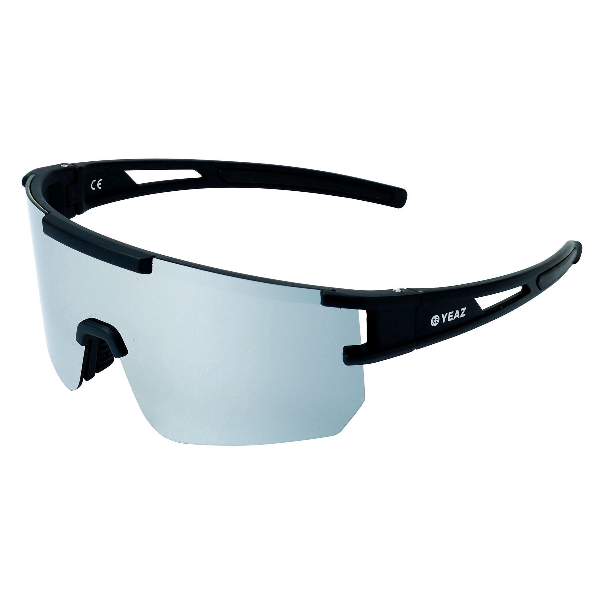 YEAZ, Ochelari de soare wrap unisex cu lentile oglinda Sunspark, Arginitu