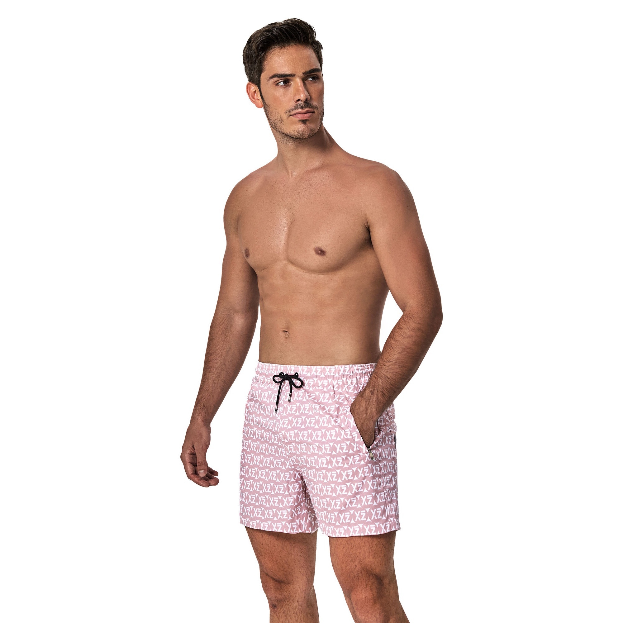 YEAZ, Pantaloni scurti de baie cu logo Sea Shey 28985, Roz, 54