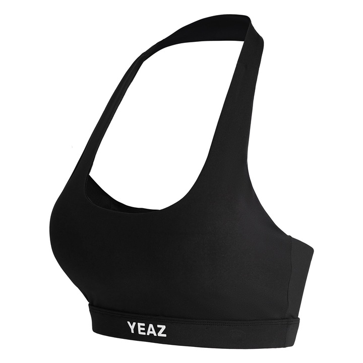 YEAZ, Bustiera cu burete detasabil, pentru fitness Mission, Negru
