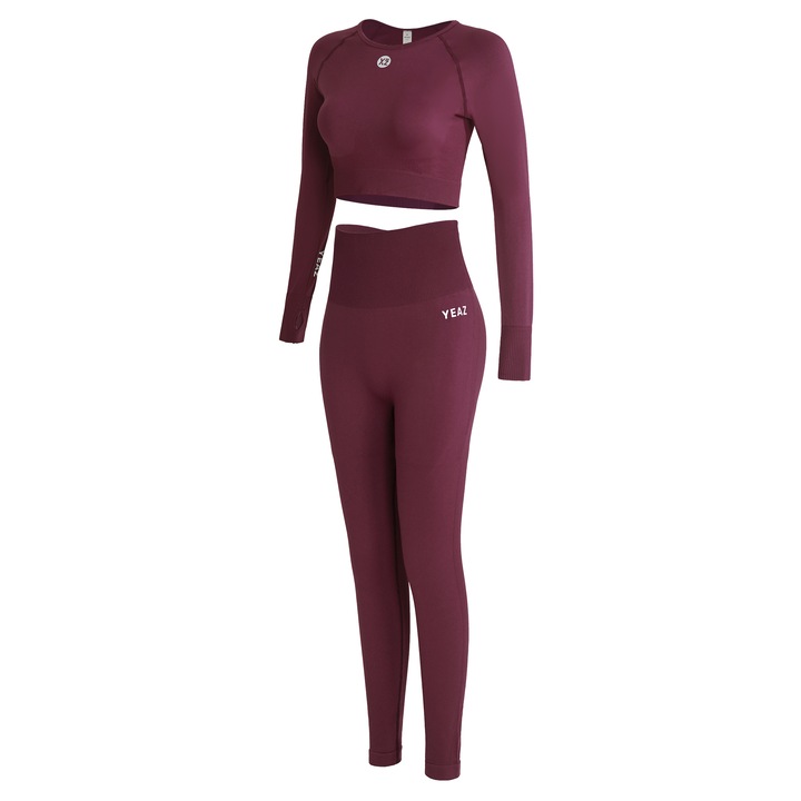 YEAZ, Set de bluza si colanti pentru antrenament Legend, Rosu