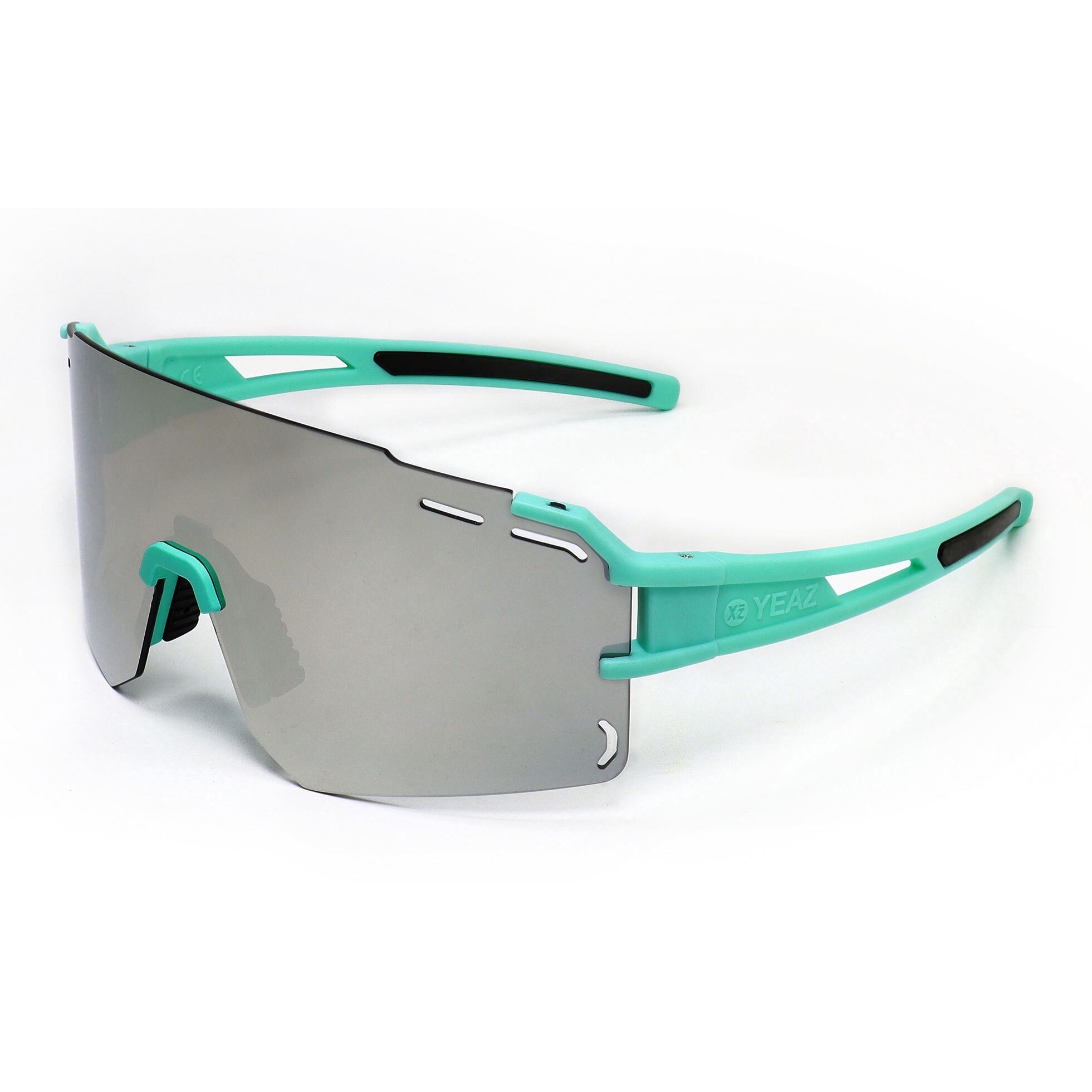 YEAZ, Ochelari de soare shield unisex Suncruise, Verde, Argintiu