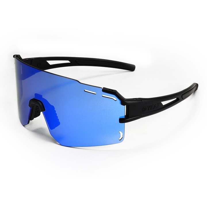 YEAZ, Ochelari de soare shield unisex Suncruise, Negru, Albastru