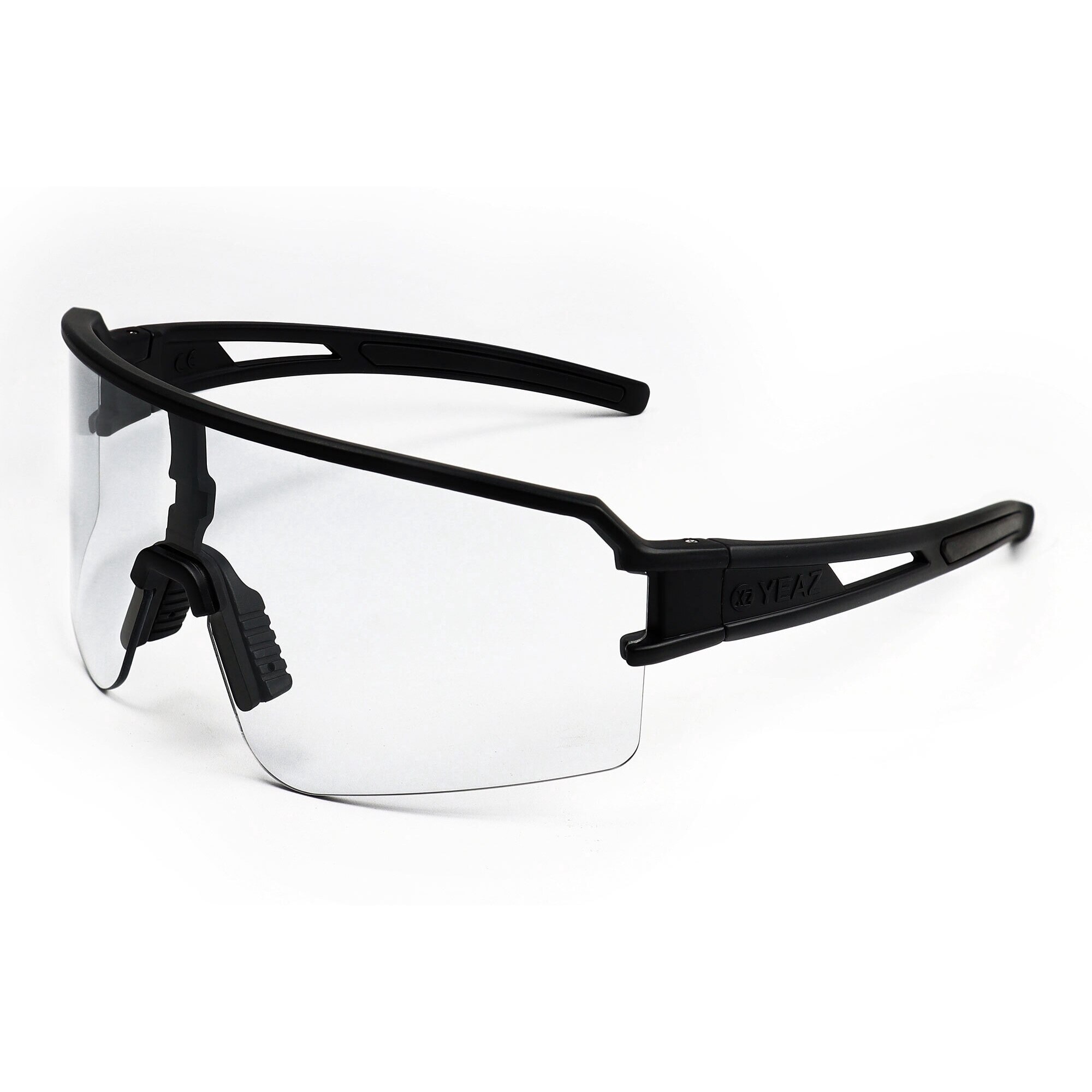 YEAZ, Ochelari de soare shield unisex Sunspot, Transparent, Negru
