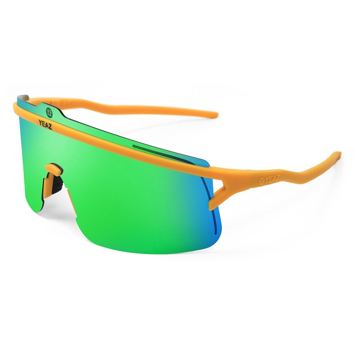 YEAZ, Ochelari de soare unisex polarizati Sunshade, Verde, Galben