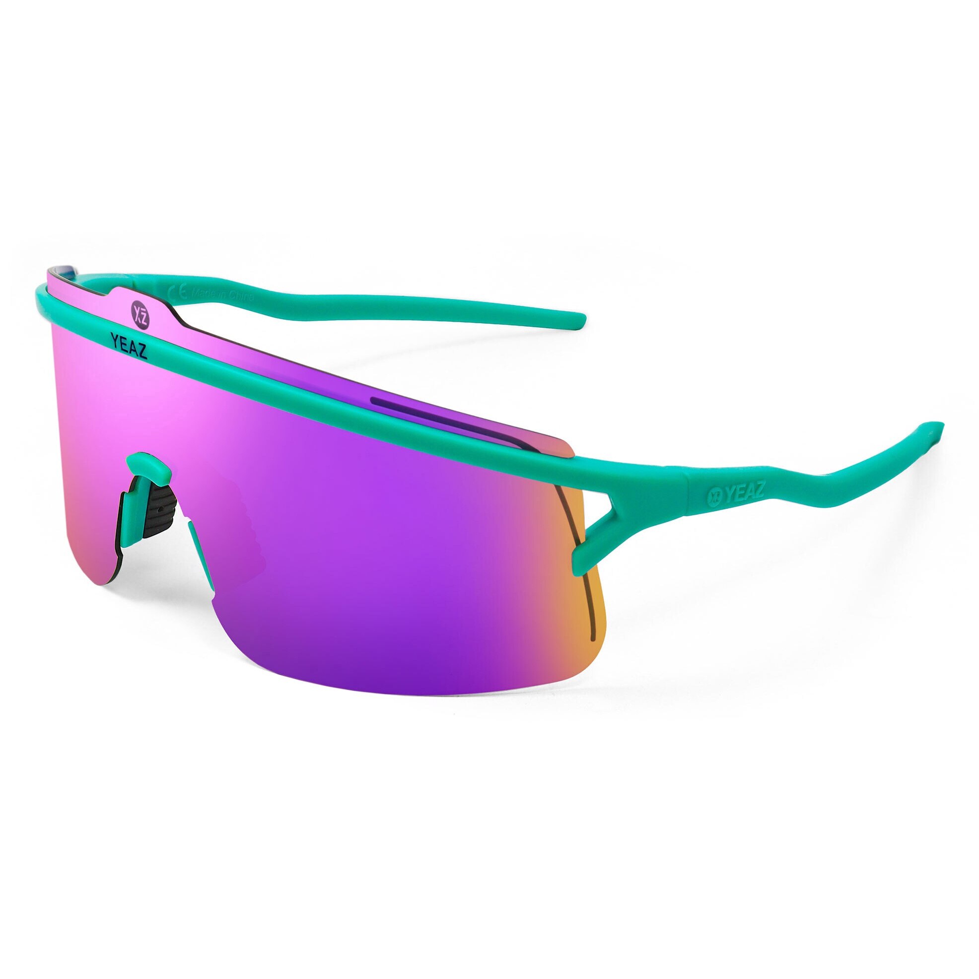 YEAZ, Ochelari de soare unisex polarizati Sunshade, Verde, Lila