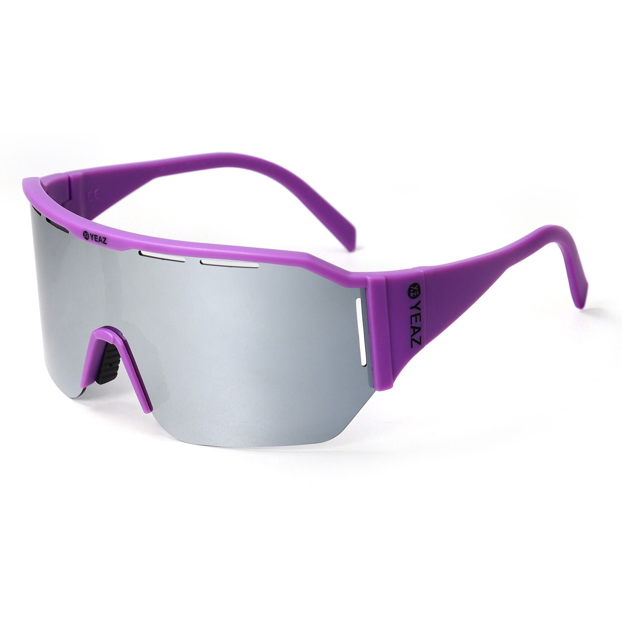 YEAZ, Ochelari de soare unisex polarizati Sunshade, Violet, Arginitu
