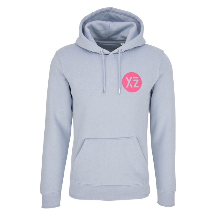 YEAZ, Hanorac unisex din amestec de bumbac organic cu buzunar kangaroo Cushy, Albastru