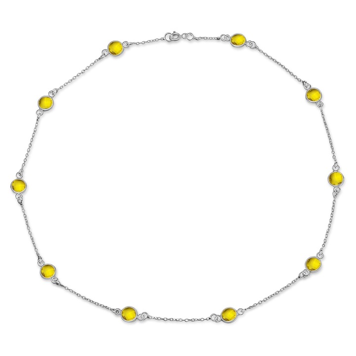 AILORIA, Colier placat cu aur de 18K Lavande, Argintiu