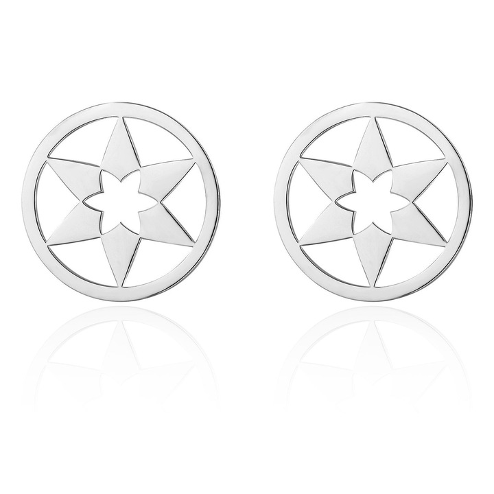 AILORIA, Cercei cu tija, de otel inoxidabil, Argintiu