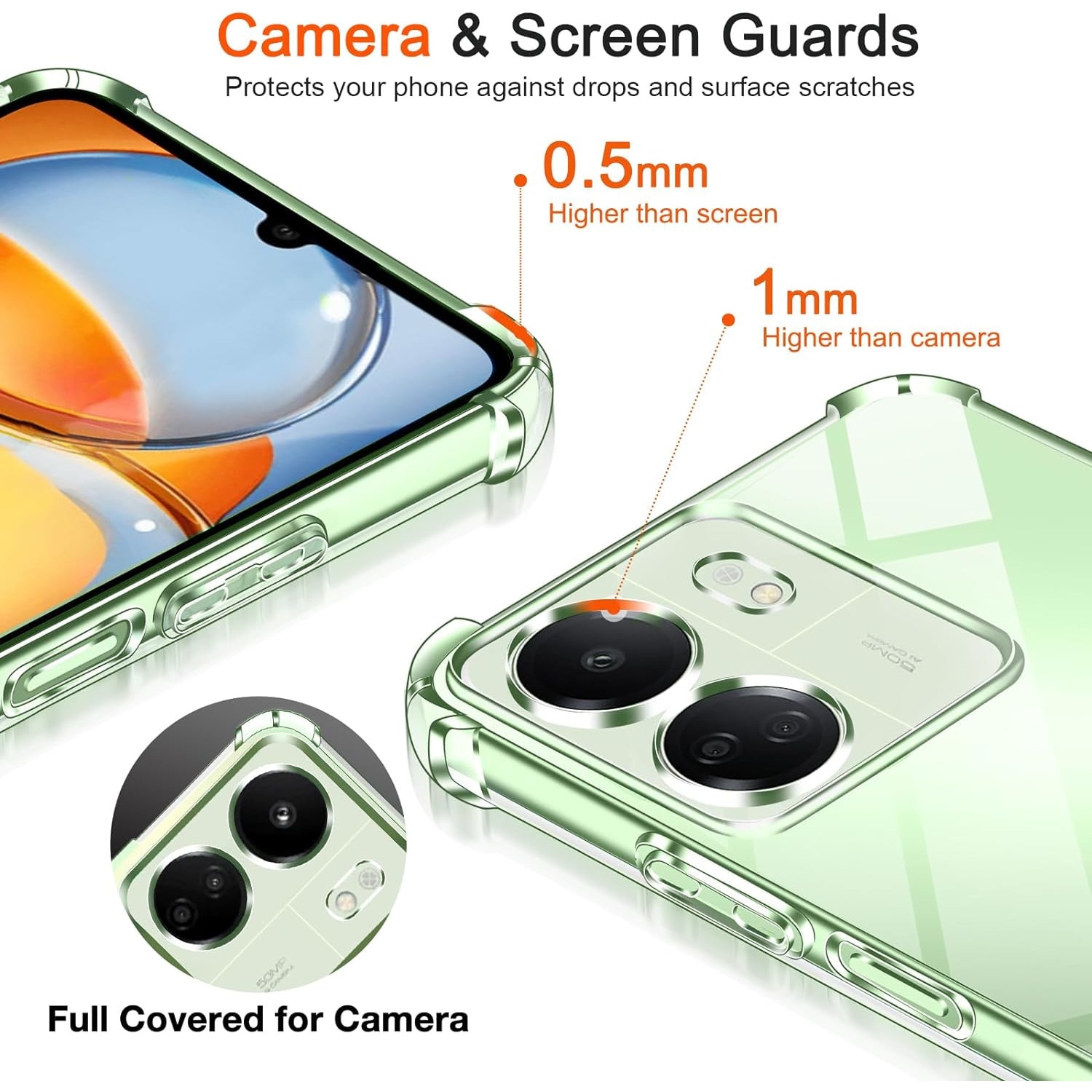 Husa Anti soc, transparenta compatibila cu Xiaomi Redmi 13C