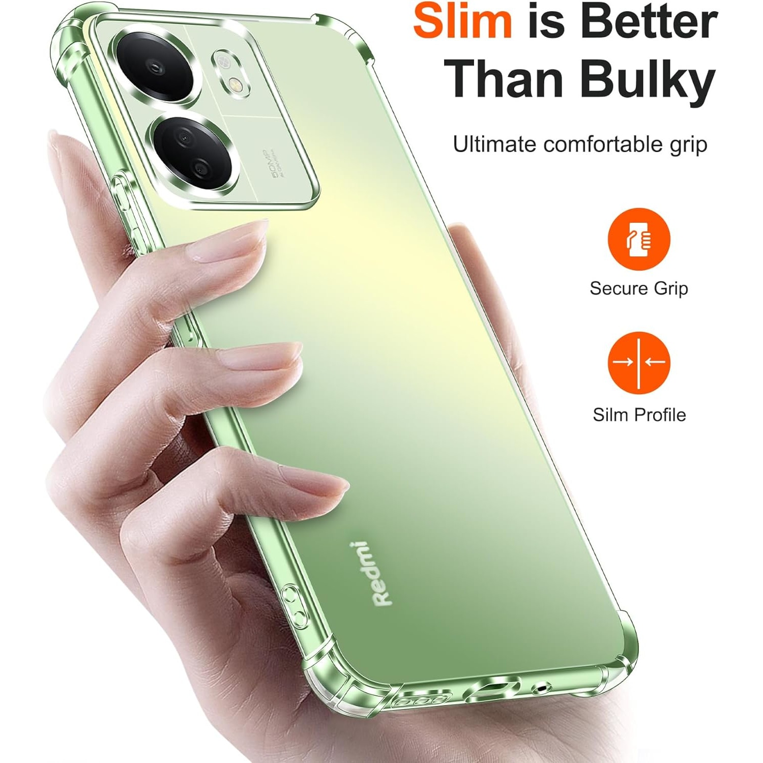 Husa Anti soc, transparenta compatibila cu Xiaomi Redmi 13C