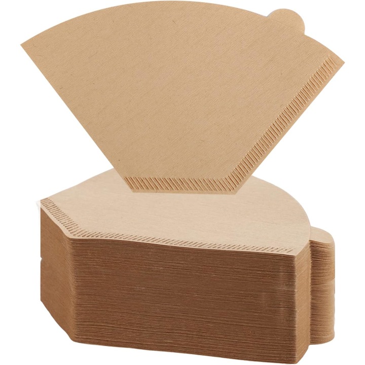 Комплект от 100 филтри за кафе, QHYKKYJ, хартия, кафяв