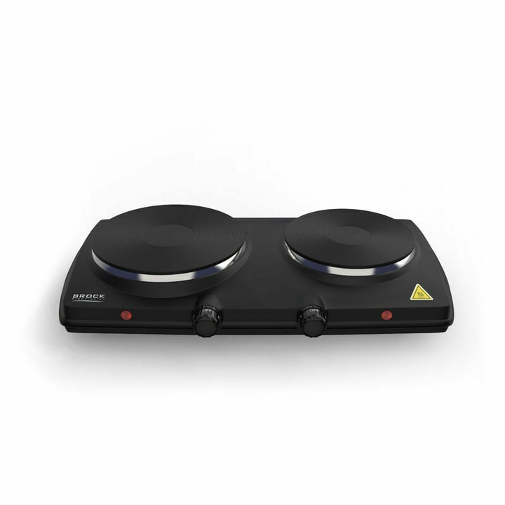 Brock EP 2000 BK, Електрически котлон, 2500W, 2 зони, Преносим, Черен