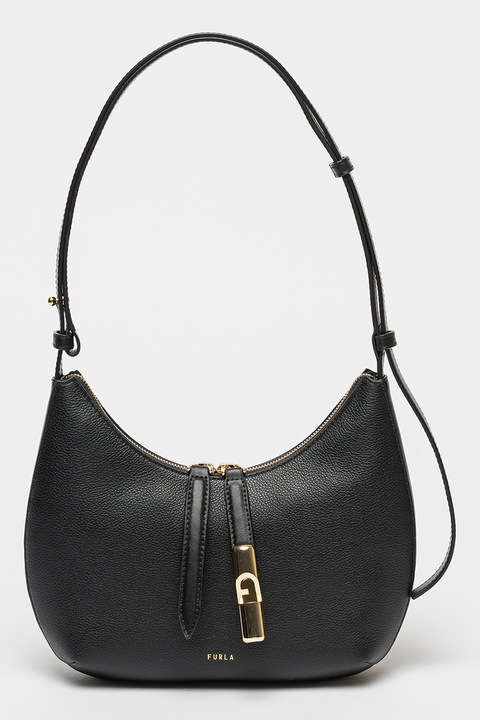 Furla, Кожена чанта за рамо Goccia, Черен