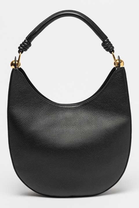 Чанта Furla, обикновена кожена hobo Sfera, черна
