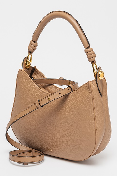 Дамска чанта Furla, Sfera, Кожа, Камилско кафяво