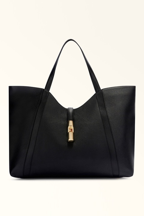 Furla, Кожена чанта за рамо Goccia, Черен