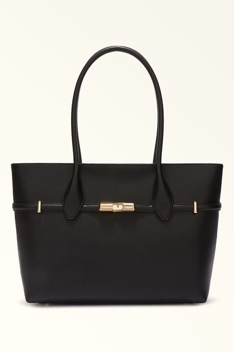 Furla, Goccia tote fazonú bőrtáska, Fekete