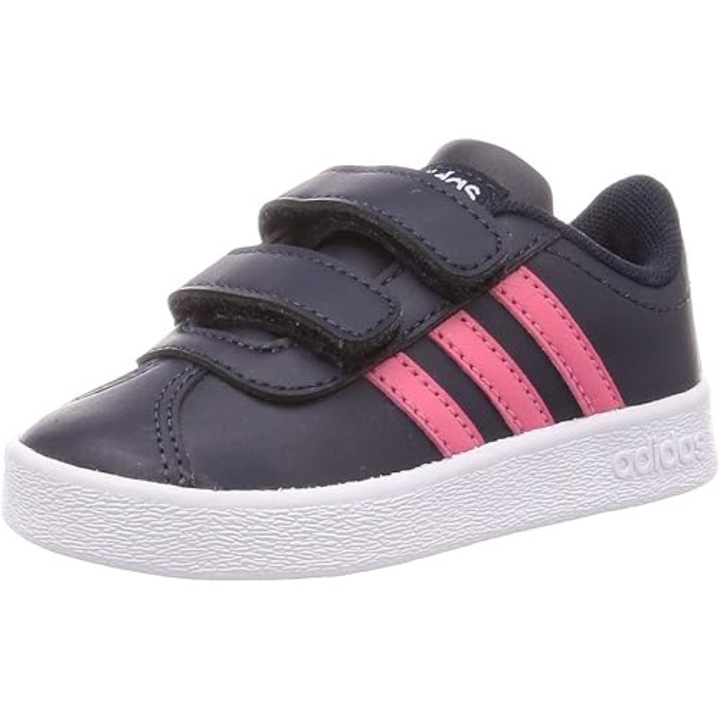 Детски маратонки, Adidas, Кожени, Многоцветни, Бял/Розов/Тъмнo син