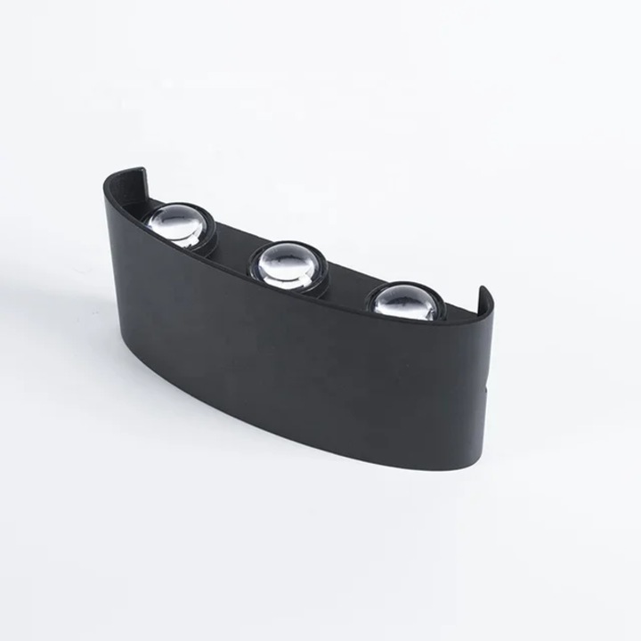 Aplica Led de perete 6W exterior, Lumina neutra 4000K, Negru, Dimensiuni 168x80x40mm, IP65