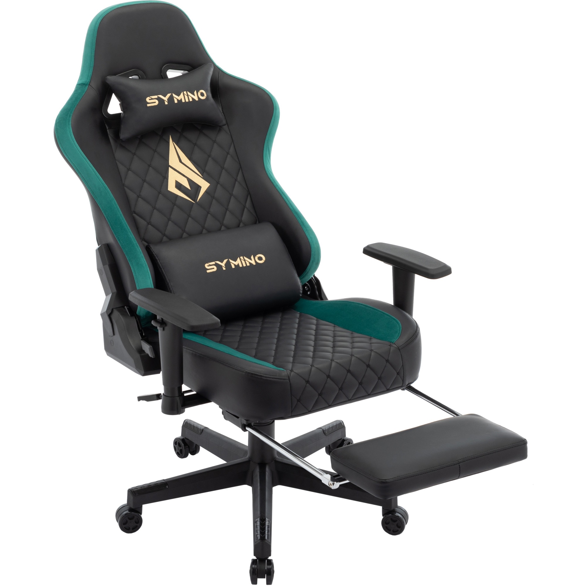 Scaun gaming Symino PG, ergonomic, piele PU, suport pentru picioare 3D, cotiere si spatar reglabile, capacitate de incarcare 200 kg, negru Scaun gaming Symino PG, ergonomic, piele PU, suport pentru picioare 3D, cotiere si spatar reglabile, capacitate de incarcare 200 kg, negru