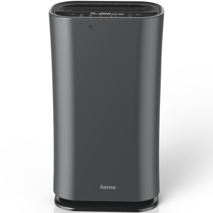Пречиствател за въздух Hama Basic, CADR 200 м3/ч, Touch Control, 4x филтър, Черен