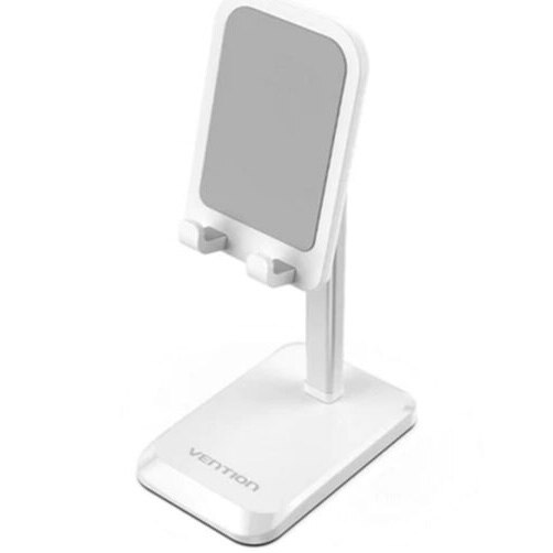 Suport birou pentru telefon Vention, aliaj de Aluminiu, inaltime reglabila 54.5mm, device compatibil 4 - 12.9inch, Alb