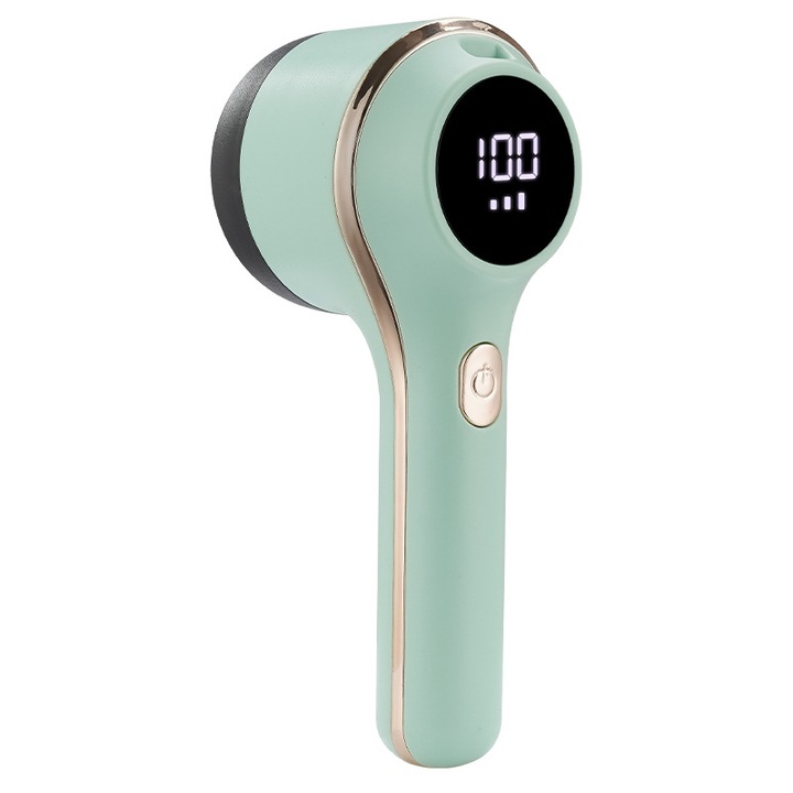 Epilator pentru indepartarea parului de pe haine, afisaj digital, incarcare USB, sase lame, capac cu plasa de siguranta, epilare eficienta, compact si portabil, trei viteze reglabile