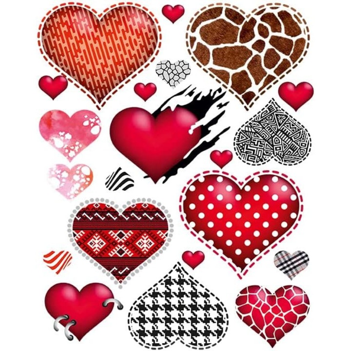 Hőre ragasztó felhordó készlet Szívek 20x30 cm, Netuno