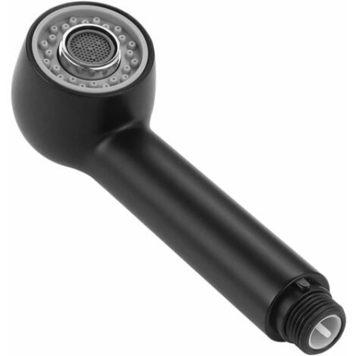 Kihúzható konyhai csaptelep QttvbTna, 2 fúvóka típus, ABS, fekete, 23x7x7cm