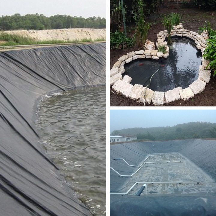 Folie pentru piscină HDPE ecologică, rezistentă la perforare, flexibilă, 10x15m negru