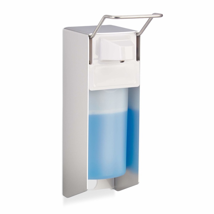 Dispenser QttvbTna, aluminiu, alb argintiu, 160x243x83mm