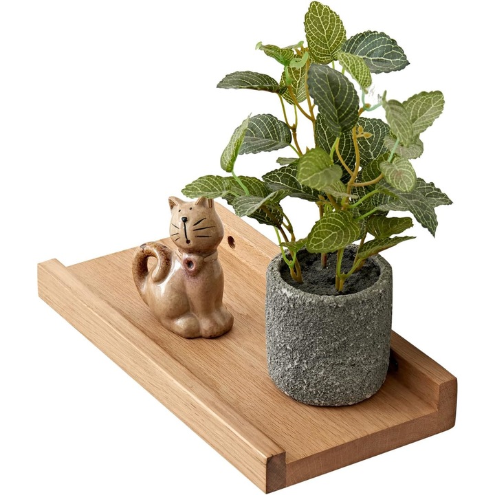 Raft rustic QttvbTna, stejar masiv, 30.5cm