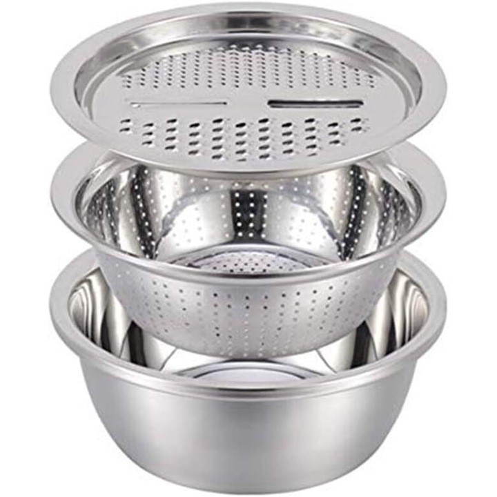 Кухненски комплект 3 в 1, AMRINUGL, подреждащ се дизайн, неръждаема стомана, лесен за почистване