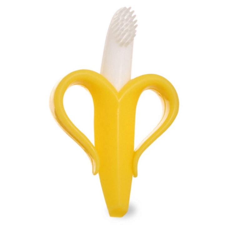 Fogkefe babáknak, QttvbTna, banán, sárga