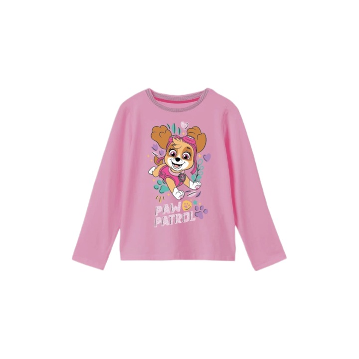 Bluza cu maneca lunga, 100% bumbac, multicolor, Skye, Paw Patrol, Multicolor