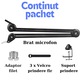 Brat pentru microfon AxaCube®, suport reglabil, rotatie 360°, greutate suportata maxim 1.5 kg, negru