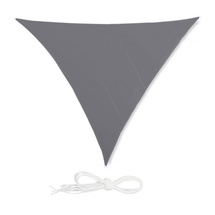 Copertina tip parasolar Relaxdays, cu protectie UV, gri, 6x6x6 m, 10026364