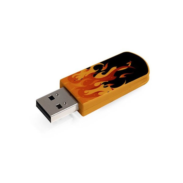 USB флаш памет Verbatim Mini Elements, USB 2.0, 16 GB, огън