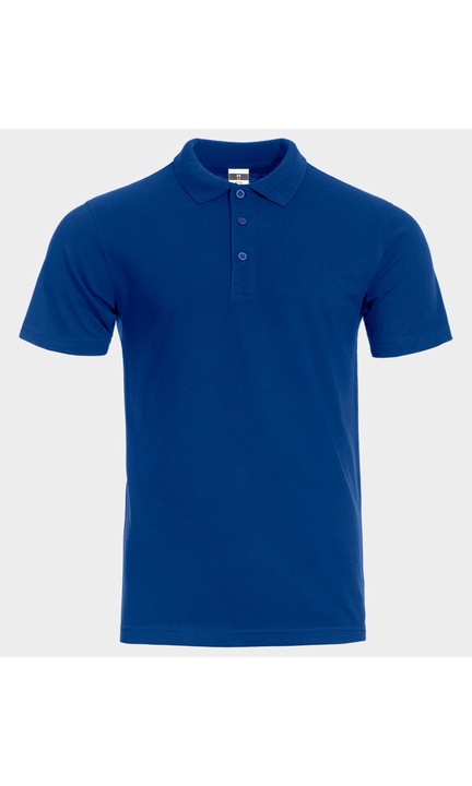 Tricou cu guler Stenso Naos Polo, bumbac, albastru royal, Albastru royal