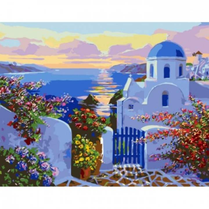 Pictura dupa numar Art-hobby, Santorini, 50x40 cm