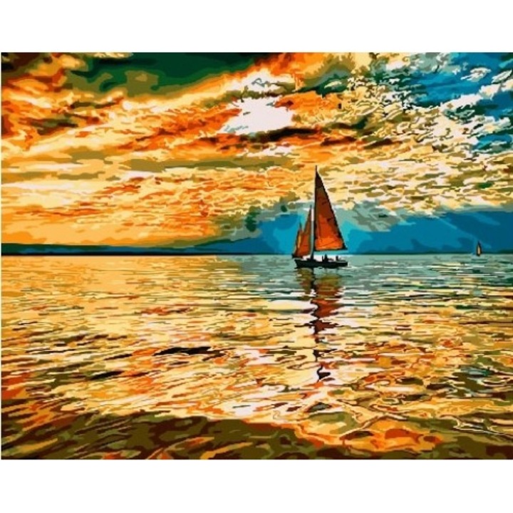 Рисуване по номера Art-hobby, Вечерно море, 32135, размер 50x40 см, морски пейзаж