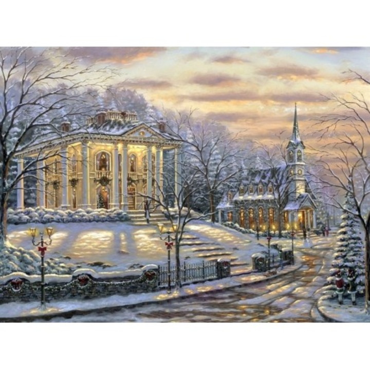 Рисуване по номера Art-hobby, Зимен град, 22870, размер 50x40 см, пейзажи