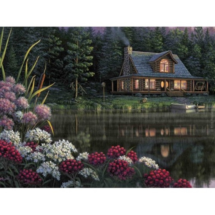 Рисуване по номера Art-hobby, Къща в езерото, 21458, размер 50x40 см, пейзажи