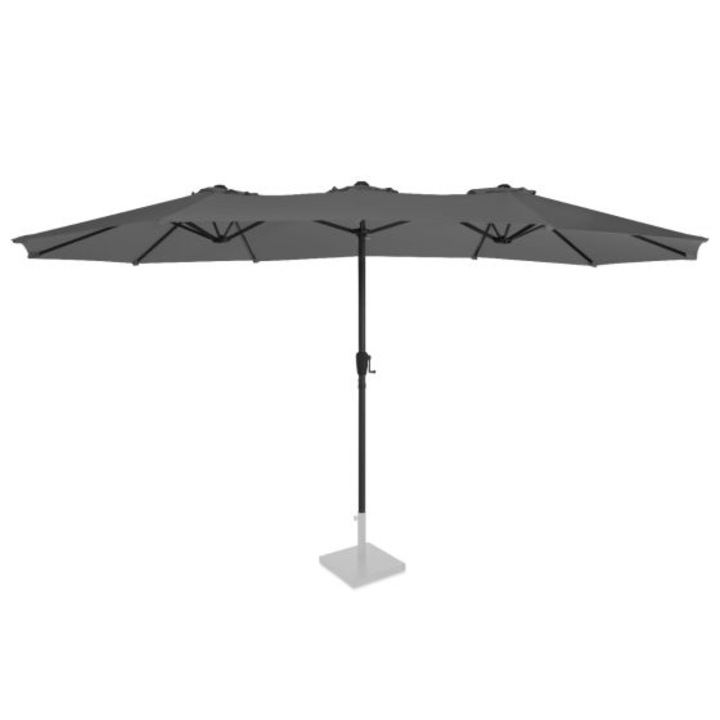 Чадър за слънце Iseo, VONROC, GP513XX_GREY, 460X270CM, премиум чадър, сив