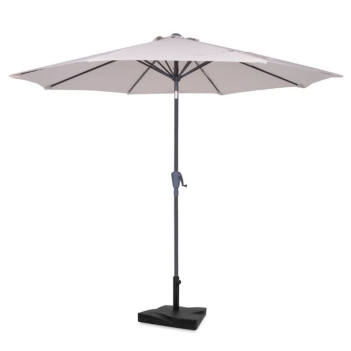 Градински чадър VONROC, GP503XX_BEIGE_C2, Ø300CM, бежов, с основа